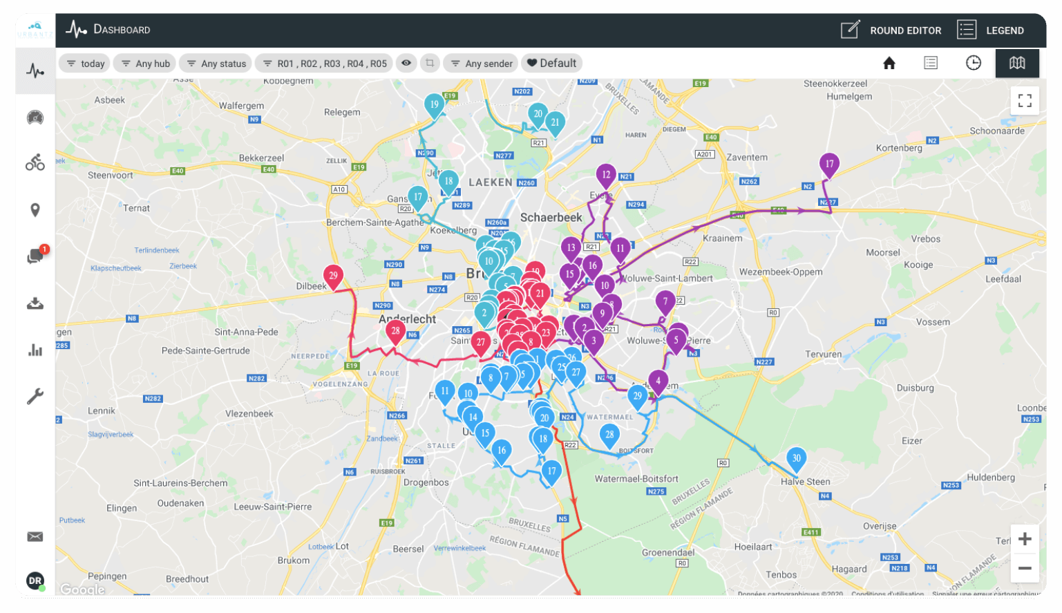 Urbantz Multi Drop Routes Planner